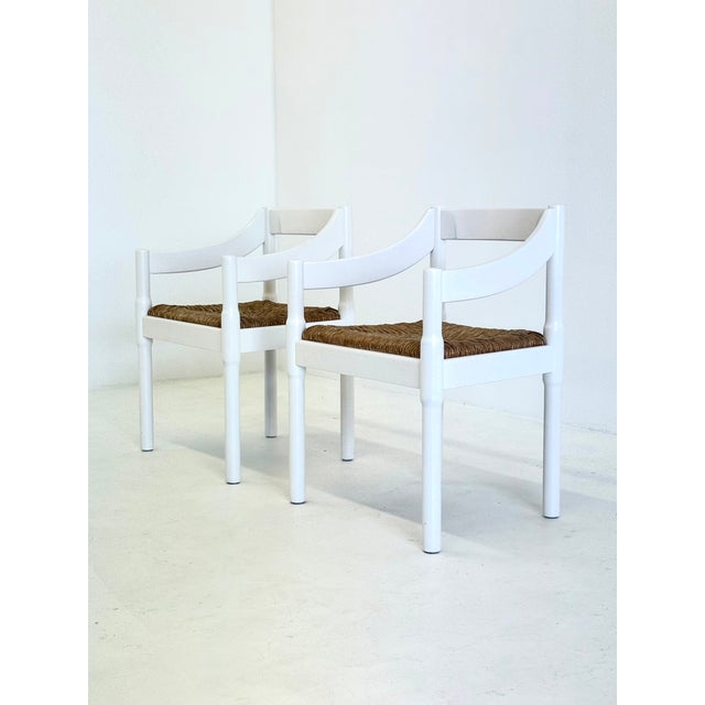 Vintage Carimate Chairs by Vico Magistretti, 1970s, Set of 2, in Very Good conditions. Designed 1970 to 1979 This piece is...