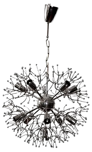 Chrome Sputnik Lamp from Gaetano Sciolari, 1960s