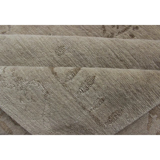 Wool and Silk Modern Tibetan Tan Rug by Keivan Woven Arts 9'0 X 12'0 For Sale - Image 11 of 13