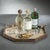 Banyan Mango Wood with Rattan Inlay Octagonal Tray, Large For Sale - Image 4 of 7