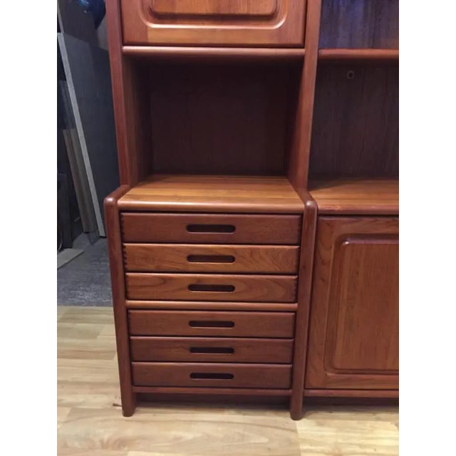 Danish Teak Wall Unit, 1970s For Sale - Image 6 of 7