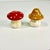 Ruby Red 1940s Vintage Boho Chic Hollywood Regency Mushroom Salt & Pepper Shakers - A Pair For Sale - Image 8 of 11