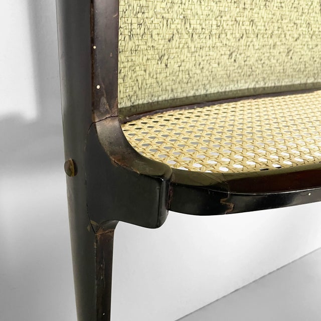 Mid-Century Modern Italian Console Table in Fabric and Straw, 1950s For Sale - Image 16 of 18
