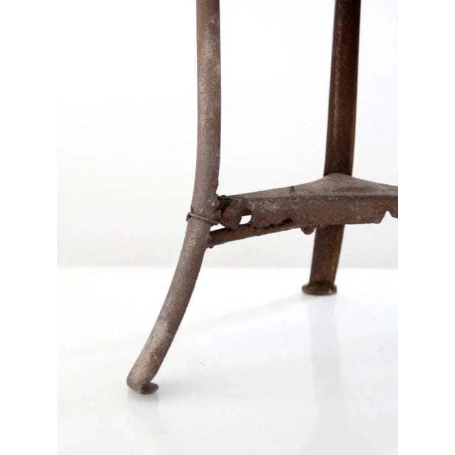 Antique Metal Milking Stool For Sale - Image 4 of 7