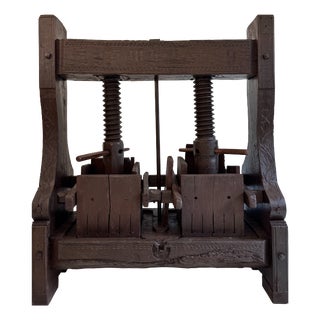 Large Antique Rustic Wine Press For Sale