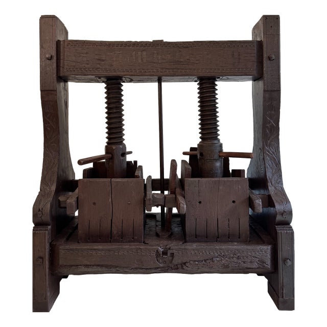 Large Antique Rustic Wine Press For Sale