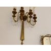 A stunning pair of wall sconces from the 1940s. Handcrafted in Italy and designed in the style of Fontana Arte, these...
