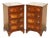 French Polished Flamed Hardwood Chests of Drawers, Set of 2 For Sale