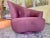 Purple 1980s Vintage UltraSuede Round Flared Oversized Corkscrew Barrel Swivel Chairs in the Manner of Vladimir Kagen Nautilus - a Pair For Sale - Image 8 of 10