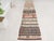 1960s 1960 Vintage Turkish Kilim Runner Rug, Handwoven Wool Hallway Runner, Tribal Boho Kitchen Rug, Geometric Anatolian Area Rug For Sale - Image 5 of 8