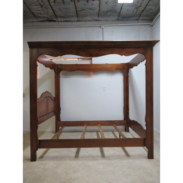 Ethan Allen Country French Queen Size Canopy Bed Chairish