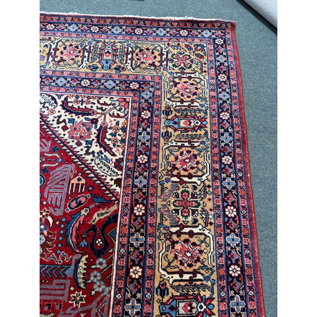 8ft 2in × 11ft 10in Josheghan Hand Knotted Iranian Jewel Tone Rug For Sale - Image 10 of 13