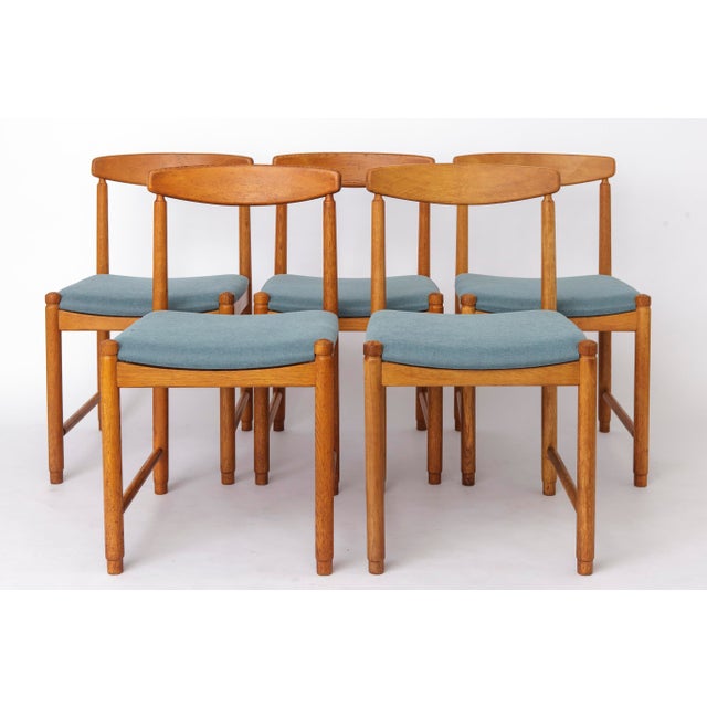 Mid-Century Modern Oak Dining Chairs, Germany, 1960s, Set of 5 For Sale - Image 10 of 10