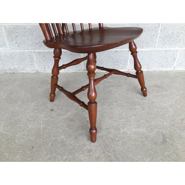 Ethan Allen Early American Cherry Windsor Brace Back Side Chairs Set