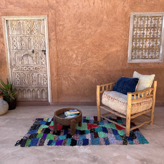 1980s Moroccan Vintage Colorful Rug - 2'11" X 6'2" Ft For Sale - Image 9 of 9