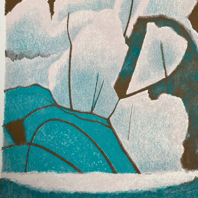 1970’s original contemporary abstract lithograph. Artist proof, signed and titled. Image measures 19x28 and overall...