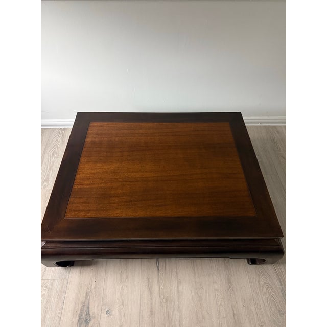 Henredon Vintage Ming Style Hollywood Regency Chinoiserie Mahogany Coffee Table. Asian inspired low coffee table....