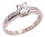 18 Karat White Gold Diamond Engagement Ring 0.80 Total Diamond Weight, Size 5.25 For Sale