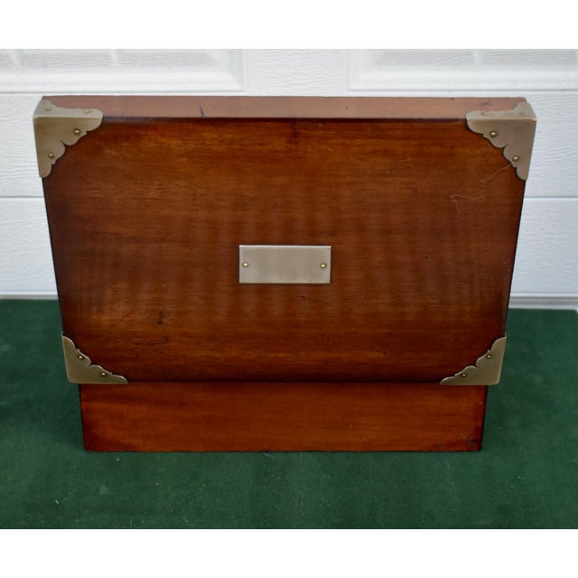 Vintage Mahogany Lined Humidor Box W/Metal Fittings For Sale - Image 11 of 12