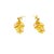 10K Tri-Color Gold Leaf Dangle Post Earrings. These beautiful stud earrings feature 10K Gold leaves and grapes in yellow,...