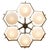 Italian 21st Century Beehive Bronze Glossy White Murano Flush Mount by Fabio LTD For Sale - Image 3 of 4