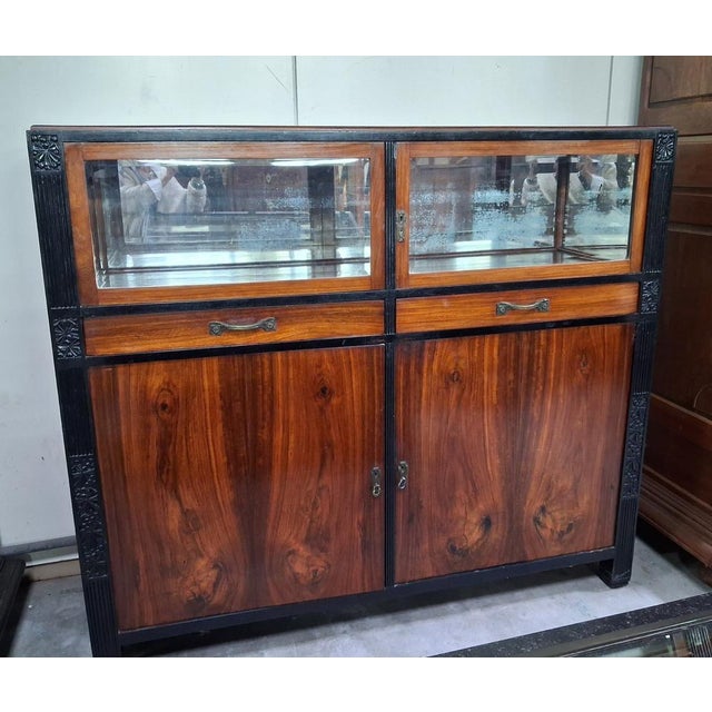 Art Deco Wooden Display Cabinet, 1930s For Sale - Image 9 of 10