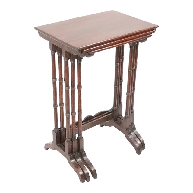 Late 19th Century English Mahogany Nest of Tables For Sale