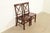 English Country Farmhouse Carved Walnut X-Back Side Chairs or Dining Chairs, Pair For Sale - Image 4 of 13