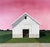 Alizarine Sky by Justin Wheatley | Acrylic on Canvas Barn Landscape With Pink Sky For Sale In Denver - Image 6 of 11