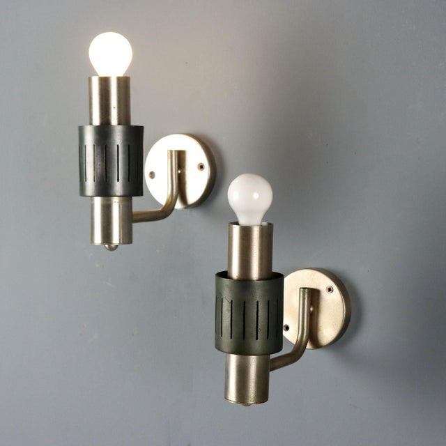 Silver Vintage Wall Lamps, 1960s, Set of 2 For Sale - Image 8 of 8