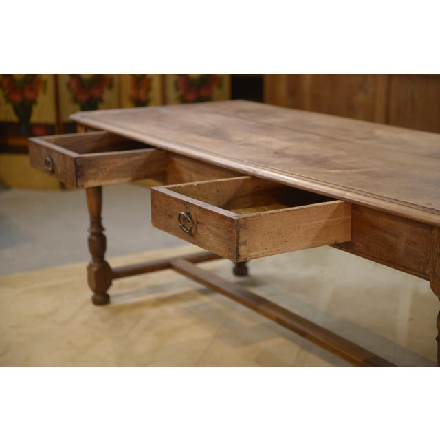 Late 19th Century Beechwood Farmhouse Table For Sale - Image 3 of 11