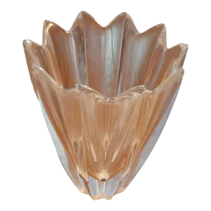 1990s Signed Orrefors Sweden Lead Crystal Jan Johansson Fleur Lotus Vase