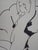 Modern Alain Bonnefoit, Nude in Design Chair, Ink Drawing For Sale - Image 3 of 7