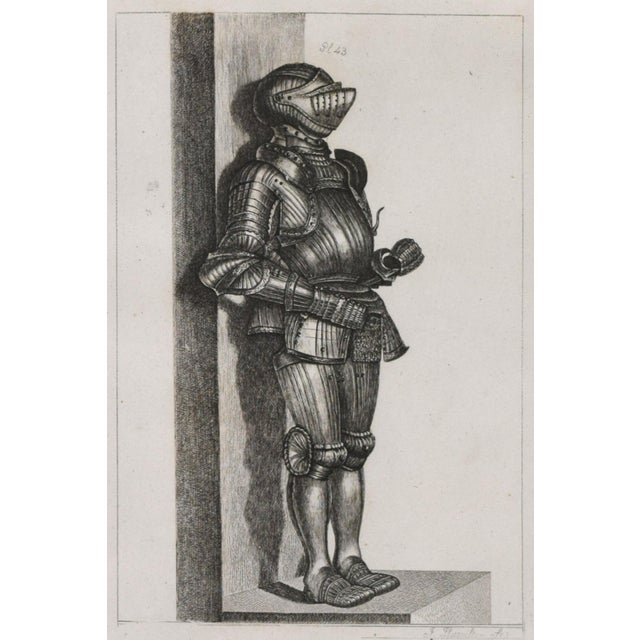 19th Century Engravings of Medeival English Knights Suits of Armour 1801- A Pair For Sale - Image 9 of 9