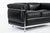 Authentic Cassina Lc2 Black Leather Two-Seat Sofa by Le Corbusier 1994 For Sale - Image 10 of 17
