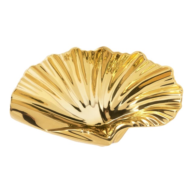 AERIN Brass Shell Vide Poche For Sale
