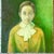 Vintage 1960s Italian Green-Toned Portrait Oil Painting For Sale - Image 14 of 14