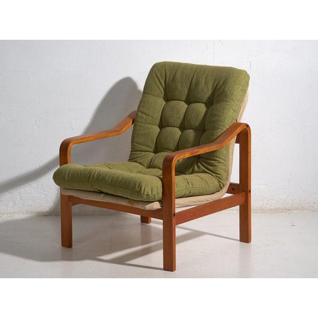 Vintage Lounge Chair in Green For Sale - Image 6 of 8