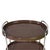 Vintage Italian Space Age bar cart dating to the 1970s, constructed with two chocolate-brown molded ABS trays and a...