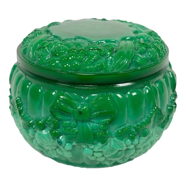 Bohemian Malachite Box from Jablonecké Sklárny, 1960s For Sale