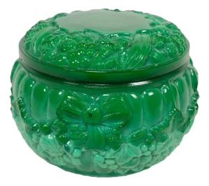 Bohemian Malachite Box from Jablonecké Sklárny, 1960s