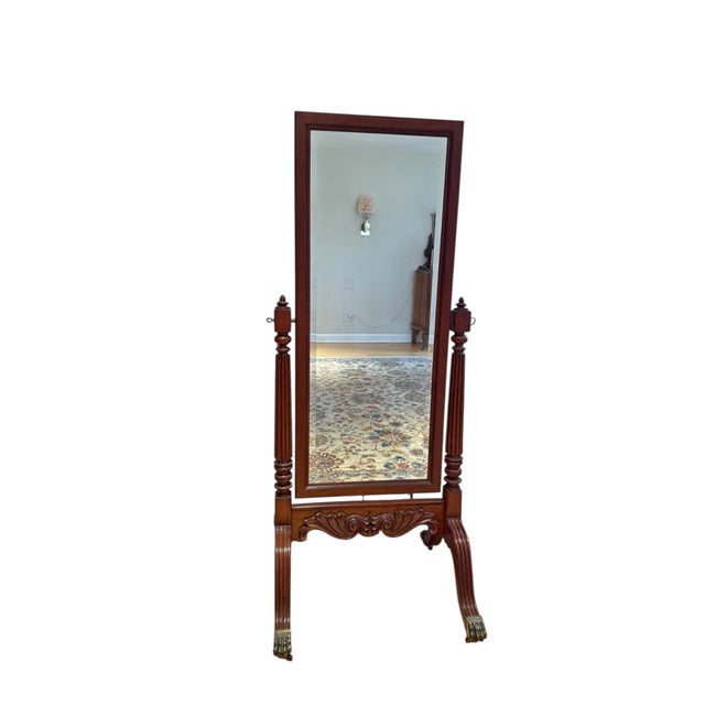Beautiful Ethan Allen floor mirror in very excellent condition. Minor ware Please see photos as they are considered part...