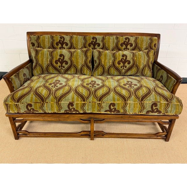 Bernhardt Bernhardt Hibriten Loveseat, Lee Jofa Printed Velvet For Sale - Image 4 of 8