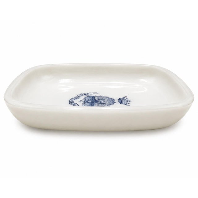 Vintage Hotel Ritz Paris Ashtray Trinket Soap Dish White Milk Glass For Sale - Image 9 of 10