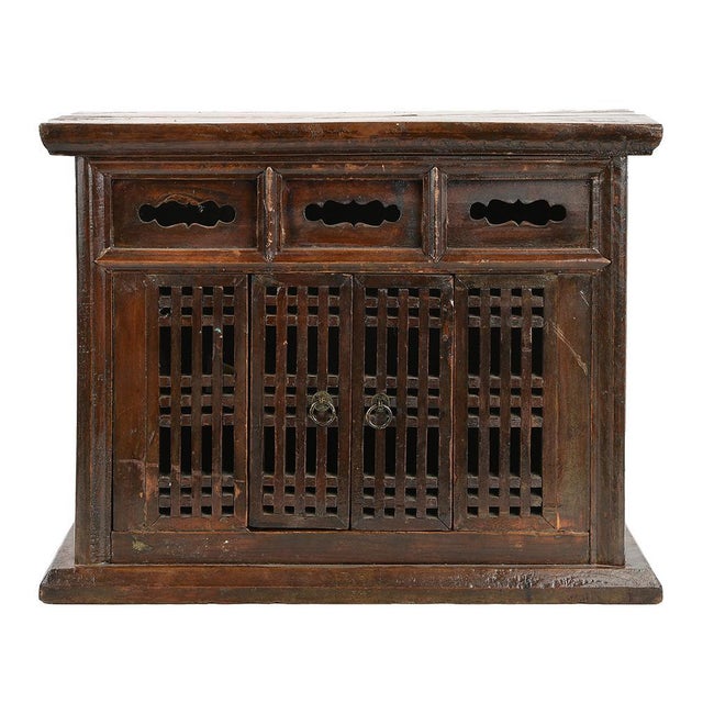 Small Traditional Piece of Furniture in Carved Wood For Sale - Image 6 of 6