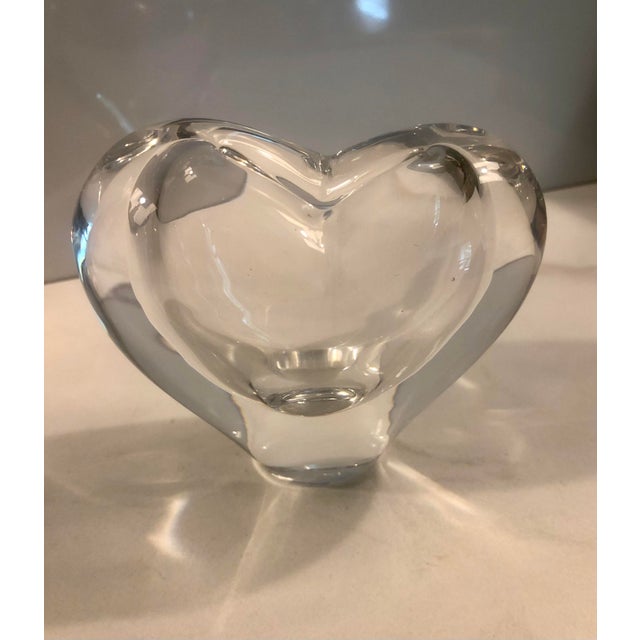 Brazil Heart Shaped Lead Crystal Vase For Sale - Image 4 of 9