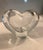 Brazil Heart Shaped Lead Crystal Vase For Sale - Image 4 of 9