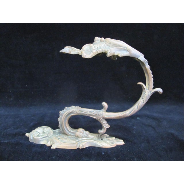 Italian Gilt Brass Rococo Style Ornate Flower Curtain Hooks Tieback Set of 4 For Sale - Image 10 of 16