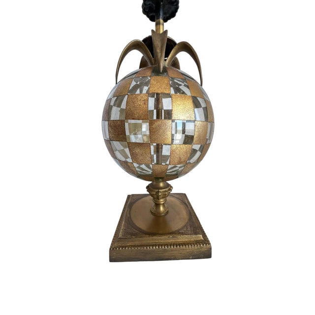 Mid-Century Modern Mid-Century Modern Style Bronze Brass & Glass Decorative Orb For Sale - Image 3 of 8