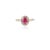 Art Deco Style Ruby Diamond Statement Ring Size 7 For Sale - Image 4 of 8